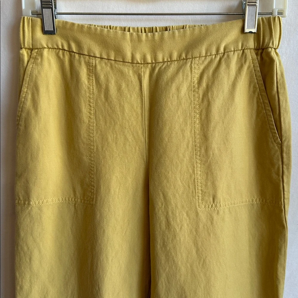 Banana Republic sunflower yellow linen-blend pants, size XS